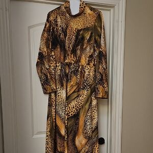 STYLEWE Animal Print Long Sleeve Dress